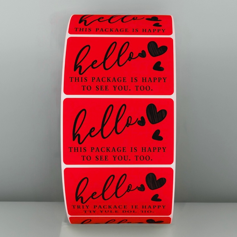Hello this package is happy to see you too sticker | 8 COLORS TO CHOOSE FROM - Picture 9 of 11